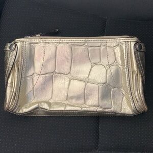 JUICY COUTURE GOLD LEATHER CLUTCH